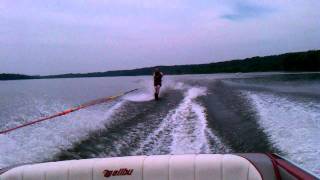 Slalom Skiing behind the Sunsetter [upl. by Salvidor]