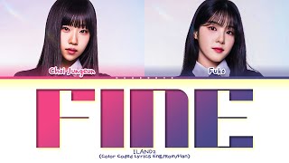 ILAND2 Vocal Unit Fine by TAEYEON Lyrics Color Coded Lyrics [upl. by Enrika782]