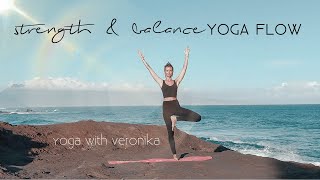 Strength amp Balance Yoga Flow 20 Minutes Morning Yoga Class [upl. by Ahsaz]