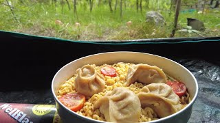 Super chill Outdoor cooking anyone can afford  Super budget  light rain  Alone  4k  Dumpling [upl. by Hernandez]