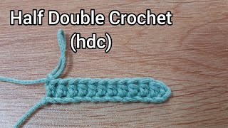 Half Double Crochet  Crochet Basic crochet crochetstitch [upl. by Arratoon]