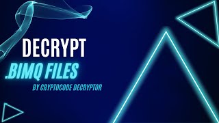 Decrypt BIMQ Virus File BIMQ Ransomware Removal amp DecryptBIMQ Files [upl. by Ennovaj]