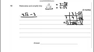 AQA further maths GCSE 2022 paper 1  Question 10 [upl. by Gentry799]