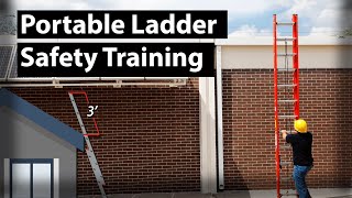 Portable Ladder Safety Training  OSHA Rules Fall Protection Accessories Workplace Safety [upl. by Aniar550]