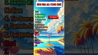 2010 NBA AllStar Starters Quiz nbaquiz [upl. by Buatti971]