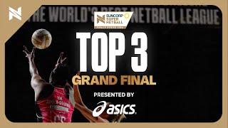 Top 3 Plays of the Grand Final  Suncorp Super Netball 2024 [upl. by Ylrevaw273]