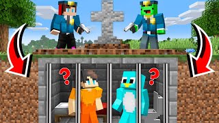 How Milo and Chip ESCAPE from Maizen PRISON in GRAVE Buried Alive PRISON BREAK CHALLENGE [upl. by Peisch]