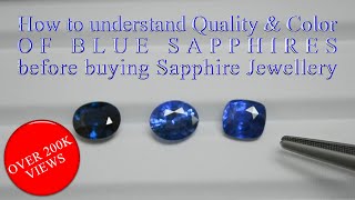 How to understand Quality amp Color of Blue sapphires before buying Sapphire Jewellery  💎Navneet Gems [upl. by Susette]