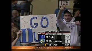 11212006 9 Duke Blue Devils vs 13 Marquette Golden Eagles [upl. by Florida]