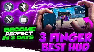 Best 3 Finger CUSTOM HUD 🔥 In FREE FIRE [upl. by Silvan]