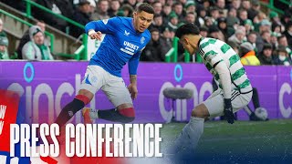 PRESS CONFERENCE  James Tavernier  Celtic 21 Rangers [upl. by Akiehsal496]