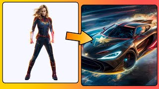 Marvel and dc superhero in super car form 🔥 All Characters marvel amp DC 2024 [upl. by Chere]