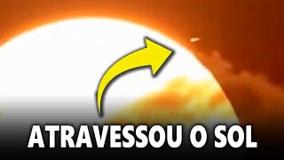 OVNI BALA ATRAVESSA O SOL  Análise do vídeo que está VIRALIZANDO na INTERNET [upl. by Ardnasirhc]