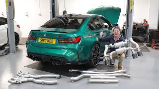 BMW M3 COMPETITION EXHAUST UPGRADE Remus DownpipeBack System  SHMUSEUM VLOG 23 [upl. by Silin]