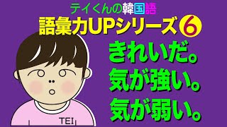 韓国語【語彙勉強】きれいだ、気が強い、気が弱い。語彙力UPシリーズ（6） [upl. by Marianna]