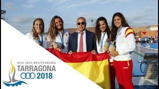 Relevos femenino plata en 4x200m  Juegos Mediterráneos Tarragona 2018 [upl. by Alliber]