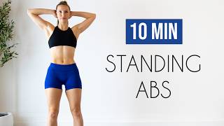 10 min STANDING ABS Workout No Equipment No Repeats [upl. by Silsby43]