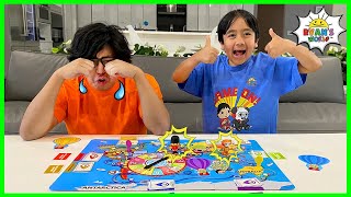 Ryans World Tour Board Game Family fun with Ryan vs Daddy [upl. by Lyrred]