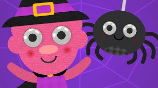 Five Creepy Spiders  Kids Halloween Song  Noodle amp Pals [upl. by Enellij455]