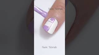 Purple and White Checkered Nail Art Tutorial shorts [upl. by Asyar]