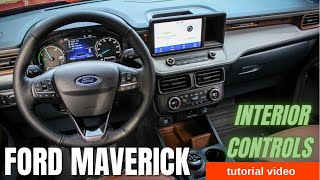 2022 Ford Maverick display amp controls tutorial [upl. by Skcirdnek]