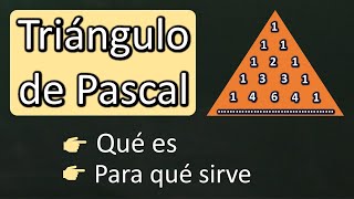 Triángulo de Pascal Qué es y para qué sirve [upl. by Reifinnej914]