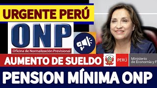 ONP AUMENTO DE SUELDO MÍNIMO Y PENSIONES 2024 COMUNICADO ONP [upl. by Ainafetse905]