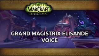 Grand Magistrix Elisande  Voice Over Nighthold reupload [upl. by Nylime]