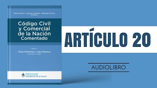 ARTÍCULO 20 ✔ Código Civil y Comercial Comentado 🔊 NUEVA LEY  ARGENTINA [upl. by Ricky711]