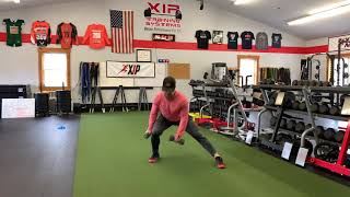 Lateral Lunge w Knee Drive  DB [upl. by Darce221]