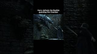 Harry defeats the Basilisk guarding the Chamber  Harry Potter 2 [upl. by Namialus]