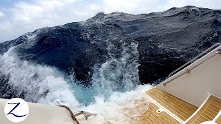 28 foot yacht semi knock down by breaking wave in stormy seas [upl. by Eitsyrhc]