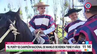 Campeón Nacional de manejo de la rienda ¡Tiene 17 años  Tu Día  Canal 13 [upl. by Desberg656]