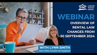 Webinar Overview of rental law changes – 30 September 2024 [upl. by Timofei]