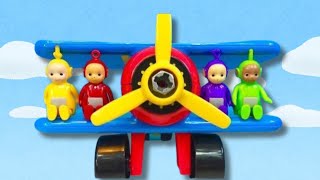 BUILDING an AIRPLANE with TOOLS and TELETUBBIES TOYS Learning Fun Compilation [upl. by Ettegroeg715]