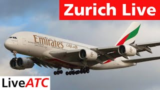 🔴LIVE at Zurich Airport🔴 RWY 28 Landings RWY32 Takeoffs [upl. by Julide]