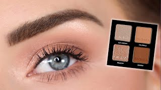 Easy Everyday Eyeshadow Tutorial Using 1 Brush  Eye Makeup for Beginners [upl. by Yanrahs]