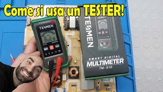 Impariamo ad usare il tester con TESMEN TM510  Diagnostica TV Samsung [upl. by Prent]