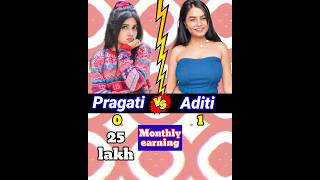 Pragati Verma 🆚 Crafter Aditi Comparison pragativerma crafteraditi comparison [upl. by Lemak]