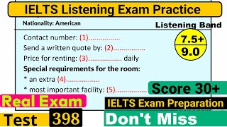 IELTS Listening Practice Test 2024 with Answers Real Exam  398 [upl. by Akoek]