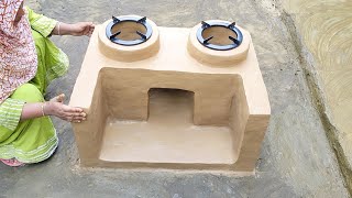 How to make Chulha at home । Kitchen design with Desi chulha। Smokeless Chulha viral chulha Viral [upl. by Adnolehs]