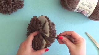 How To Make a Pompom with a Cardboard Disc [upl. by Eladroc]