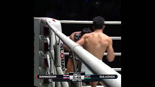 Putting on a SHOW 👏 Akif Guluzada styles on Samingdam for the firstround TKO [upl. by Atiuqet]