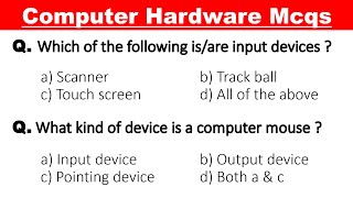 Hardware amp InputOutput Devices Mcqs  Computer MCQS [upl. by Raila]