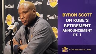 Byron Scott On Kobe Bryants Retirement Announcement PT 1 [upl. by Nimad497]