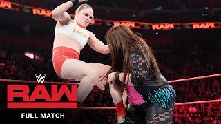 FULL MATCH  Ronda Rousey amp Natalya vs Nia Jax amp Tamina Raw Dec 31 2018 [upl. by Trebled]