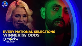 Eurovision 2024 Every National Final Winner by Odds [upl. by Gothard]