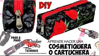 COMO HACER UNA COSMETIQUERA O CARTUCHERA CHIC [upl. by Oigroeg67]