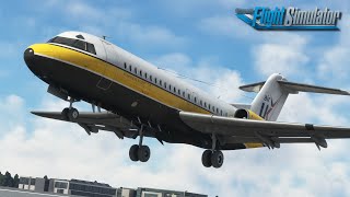 Real Airline Pilot flies the Just Flight Fokker F28  Full Flight and Preview [upl. by Mcnutt]