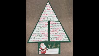 Christmas tree Infinity or Never ending card Great for beginners No special tools needed [upl. by Adnarom]